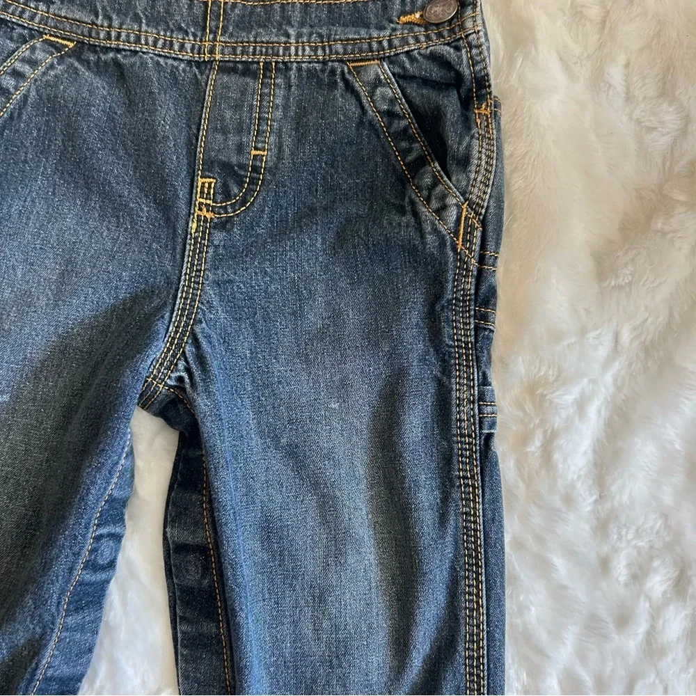 OshKosh B'Gosh Engineers Crew Denim Overalls w/ Carpenter Pockets 18 Months